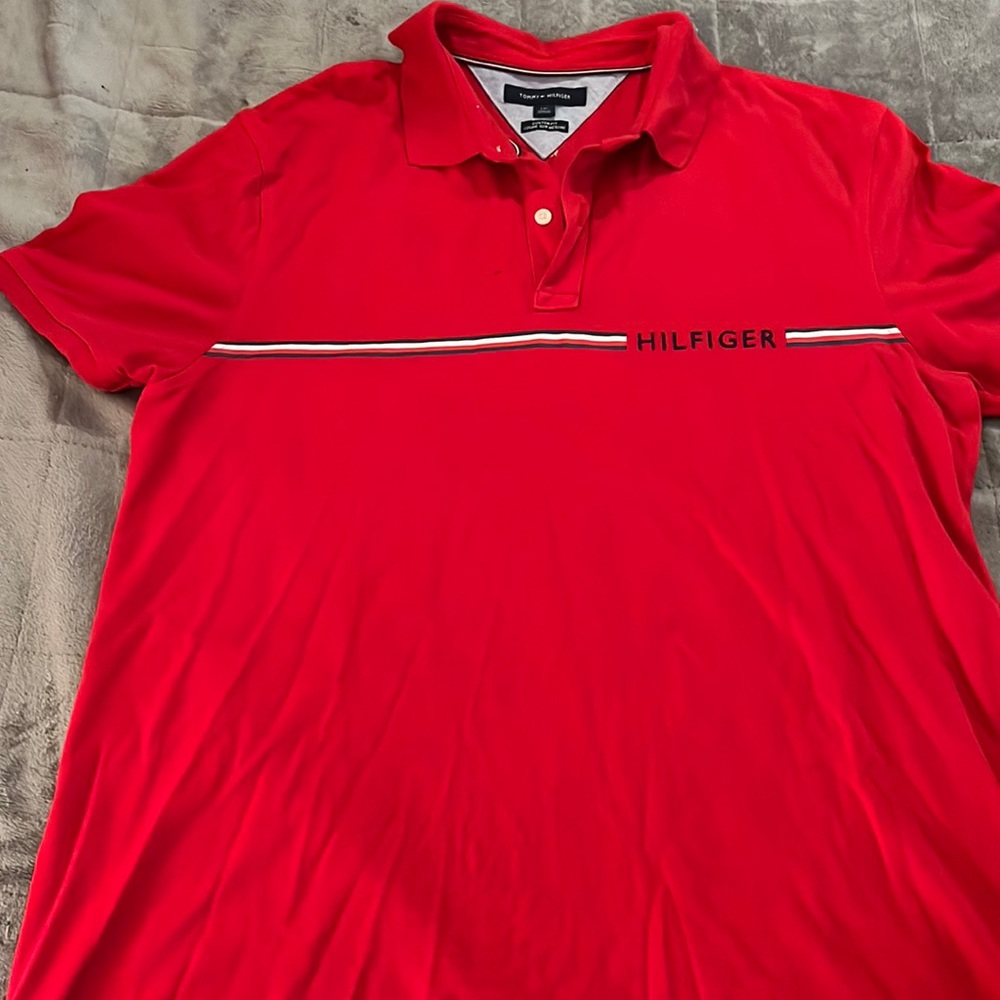 Tommy Hill red polo for men